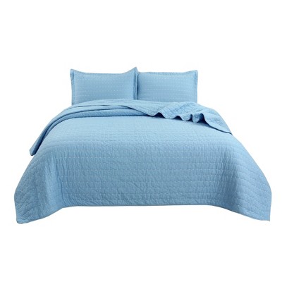 Marcielo 3PCS Stitching Cotton Quilt Bedspread Set