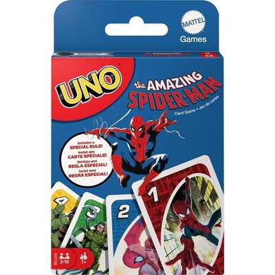 Mattel Games UNO The Amazing Spider-Man Card Game for Family Game Night,