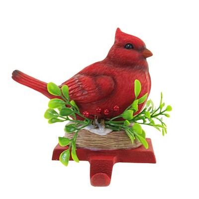 Christmas 4.75 In Winter Cardinal Stocking Holder Stocking Holder , Red Bird Christmas Nest (1PC)