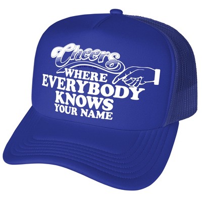 Cheers Cheers Where Everybody Knows Your Name Foam Trucker Cap Royal