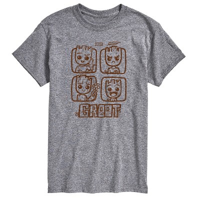 Men's - Marvel - Guardians of the Galaxy Groot Grid Short Sleeve Graphic T-Shirt