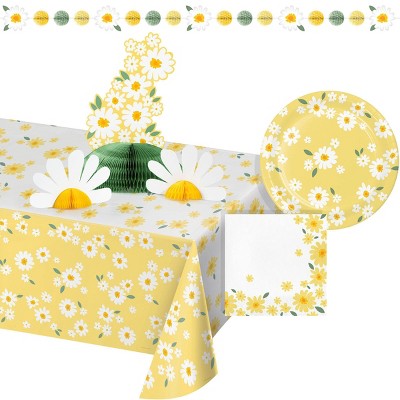 Creative Converting Sweet Daisy Tableware and Decor Set 28ct
