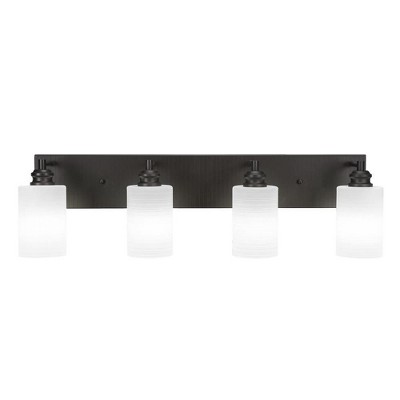 Toltec Lighting Edge 4 - Light Vanity in  Espresso with 4" White Matrix Shade