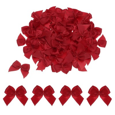 Unique Bargains Gift Packaging Accessories Mini Ribbon Bows for Fabric Craft DIY