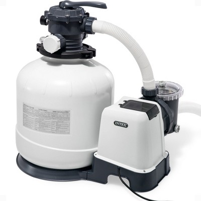 Intex 26645EG 2100 GPH Above Ground Pool Sand Filter Pump with Automatic Timer