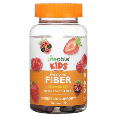 Lifeable Kids Prebiotic Fiber Gummies, Natural Berry, 60 Gummies