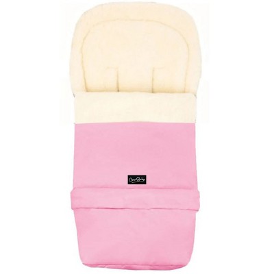 Cover Baby 0-3 Years Scandinavian Organic Wool Adjustable Footmuff in Barbie Pink