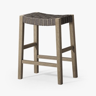 Maven Lane Emerson Backless Counter Stool with Faux Leather 26"