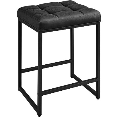 Yaheetech 24" H Backless Upholstered Bar Stools Set of 2 for Kitchen Counter
