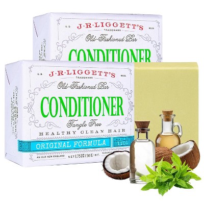 J·R·LIGGETT'S Hair Conditioner Bar | Moisturizing Conditioner Bar that Gives Smoothness & Shine | Plant Based Ingredients | 2 Pack 1.75oz