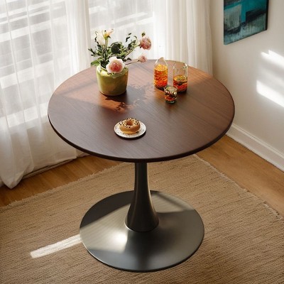 Sapphtopaz Dining Table Kitchen Table Round Dining Table Tulip-style Bar Table with Pedestal Base for Kitchen, Small Spaces