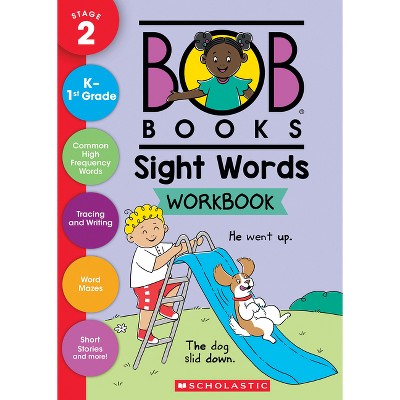 Bob Books - Sight Words Workbook Phonics, Writing Practice, Ages 4 and Up, Kindergarten, First Grade (Stage 2: Emerging Reader) - (Paperback)
