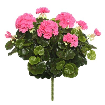 Vickerman Artificial Polyester Geranium Bush