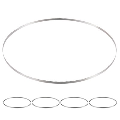 VEVOR Band Saw Blade, 83.5x0.63x0.02 inch, 5 PCS/Pack Meat Bandsaw Blades for Replacement, Carbon Steel Blade, Silver