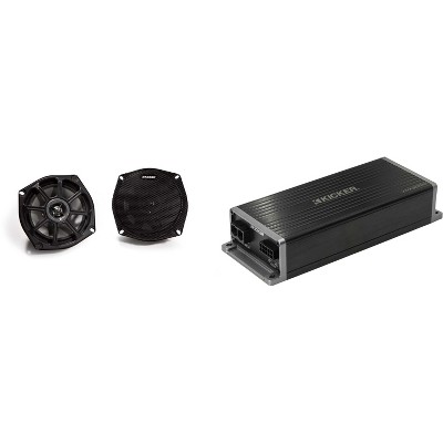 Kicker Marine KPX300.4 Powersports & Motorcycle Amp & 5.25" Speakers (2 Ohm )