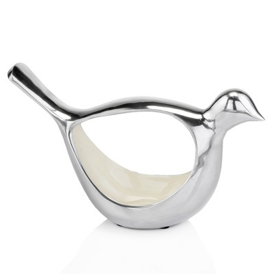 HomeRoots 11" Silver Buffed Aluminum Tabletop Sculpture