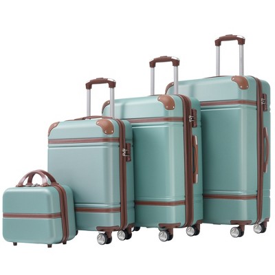 Whisen 4-Piece Hardshell Luggage Set with Cosmetic Case & TSA Lock (20"/24"/28")