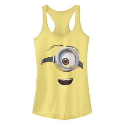 Junior's Despicable Me One Eyed Minion Costume Racerback Tank Top