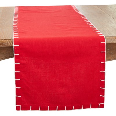 Saro Lifestyle Classic Charm Chunky Whip Stitch Table Runner