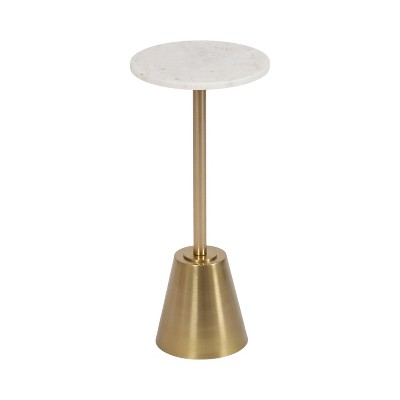 Kate and Laurel Tira Round Drink Table, 10x10x22, Gold