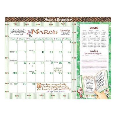 TF Publishing 22.5"x17.5" 2026 Susan Branch Large Desk Pad Monthly Blotter Calendar