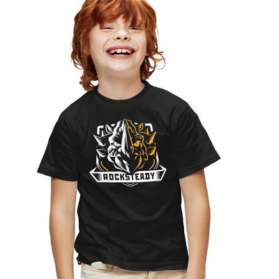 Teenage Mutant Ninja Turtles Rocksteady Youth T Shirt  Black