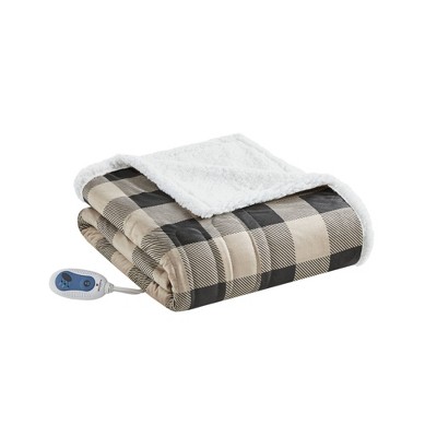 Linden Oversized Mink to Berber Electric Heated Throw Blanket