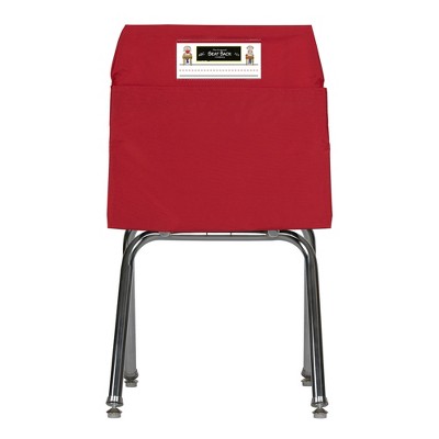 Seat Sack® Small Chair Pocket Classroom Storage Organizer - 12 inch, Red
