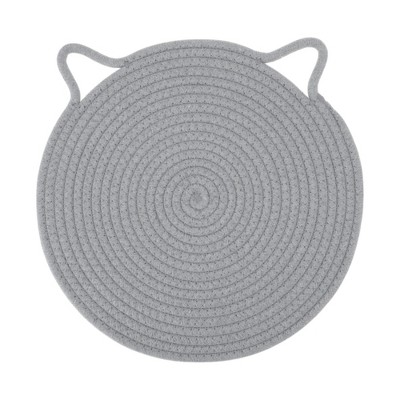 Unique Bargains Single Cat-Ear Shape Heat Resistant Coaster Cotton 11.81"x11.81"0.31"