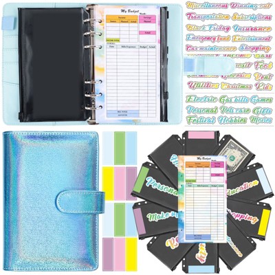 Money Saving Challenge Binder Trackers, A6 Budget Organizer for Cash, Saving Binder with Cash Envelopes, Expense Sheets