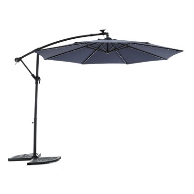 Sapphtopaz 10Ft Outdoor Umbrella Waterproof Sun Shades Cantilever Umbrellas with Crank and Cross Base for Garden, Pool, Backyard, Patio