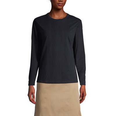 Lands' End School Uniform Women's Long Sleeve Essential T-shirt