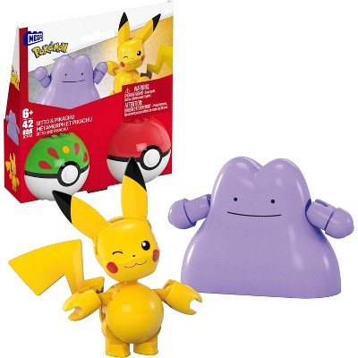 MEGA Pokémon Building Toys Set, Poké Ball 2-Pack, Pikachu & Ditto 42 Pieces