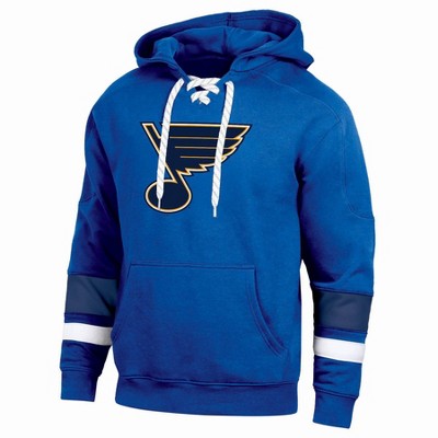 NHL St. Louis Blues Men's Long Sleeve Hooded Sweatshirt with Lace