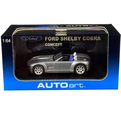 Ford Shelby Cobra Concept Tungsten Silver Metallic with Gray Stripes 1/64 Diecast Model Car by Autoart