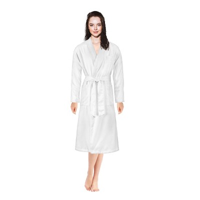 Luxurious Women Spa Bathrobe, Plush, 2-Ply Design, Full Length - Made in USA Large - 54" Long