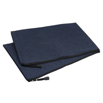 Unique Bargains Canvas Zipper Blank DIY Home Office Travel File Bags 5 Pcs