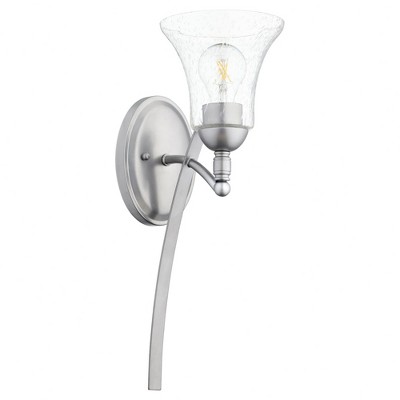 Quorum Lighting Aspen 1-Light Classic Nickel Wall Sconce