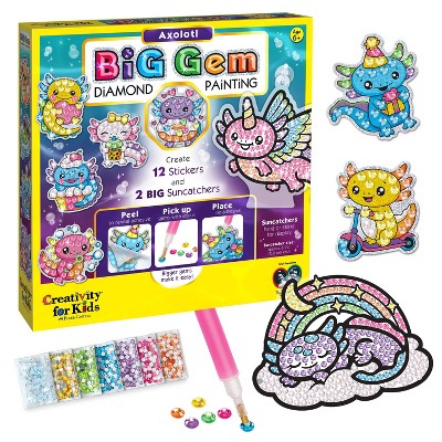 Creativity for Kids Big Gem Diamond Painting Axolotl