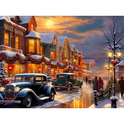 Sunsout Main Street 1000 pc Christmas Jigsaw Puzzle 77038