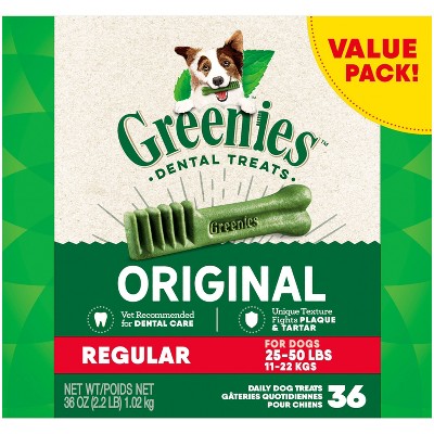Greenies Original Chicken Flavor Regular Chewy Dental Dog Treats