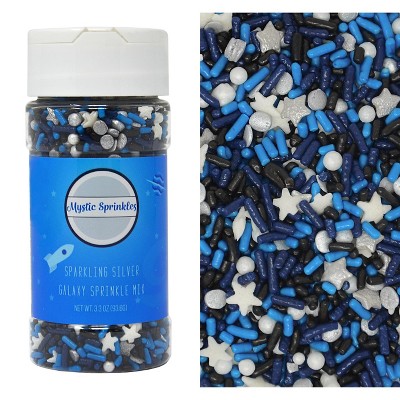 Mystic Sprinkles Sparkling Silver Galaxy Sprinkle Mix 3.3oz Bottle
