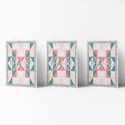Thank You Greeting Card Pack (3ct) "Thanks Quilt" by Ramus & Co