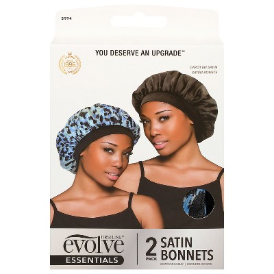 Evolve Products Satin Hair Bonnets - 2pk