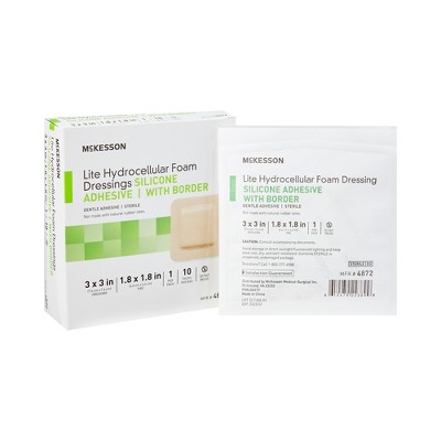 McKesson Lite Adhesive Silicone Foam Dressing With Border Sterile