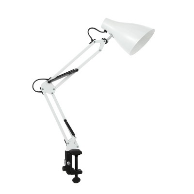28.5" Odile Classic Industrial Adjustable Articulated Clamp-On Task Lamp (Includes LED Light Bulb) - JONATHAN Y