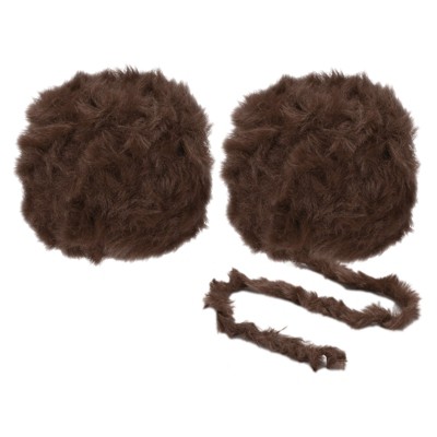 Unique Bargains Polyester Craft Activity Kits for Scarf Hat Faux Fur Chunky Soft Yarn 35yds 2 Skeins