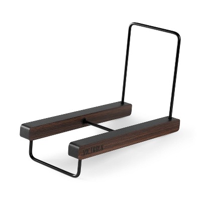 Victrola One Touch Adjustment Vinyl Record Stand - Espresso: Metal & Wood Speaker Stand
