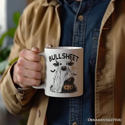 Bullsheet Halloween Bull Mug, Hilarious Cow Gift (Non-Custom Only)| OrnamentallyYou