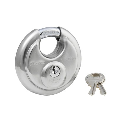 Master Lock - 4-Pin Cylinder Disk Padlock - Stainless Steel - 2-3/4 in.